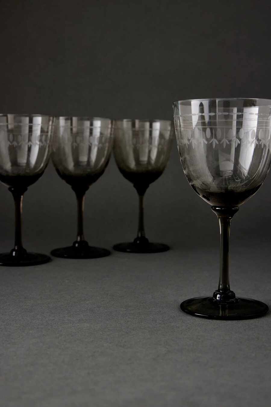 bicchieri da vino colorati vintage set da 4