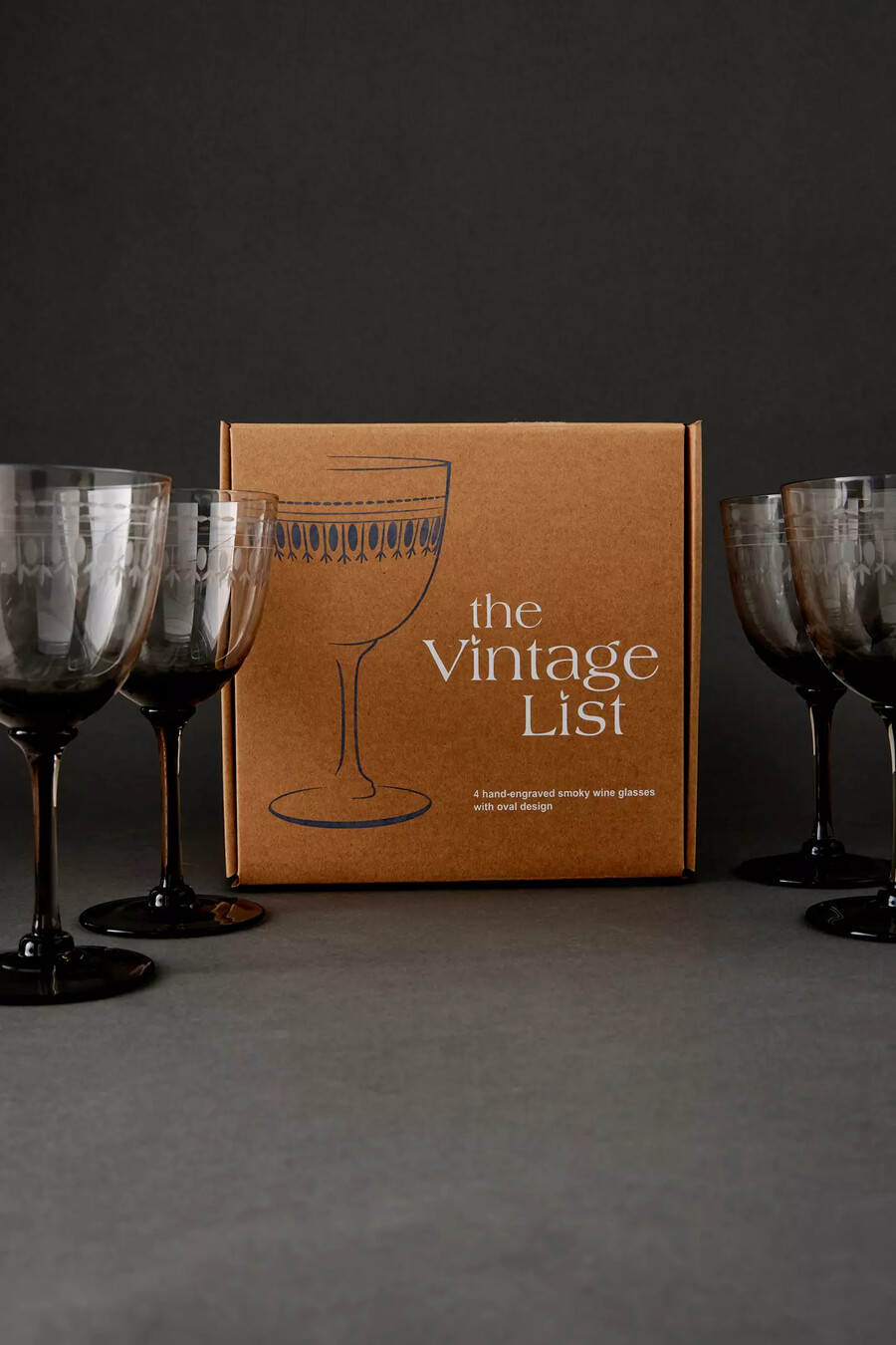 bicchieri da vino colorati vintage set da 4