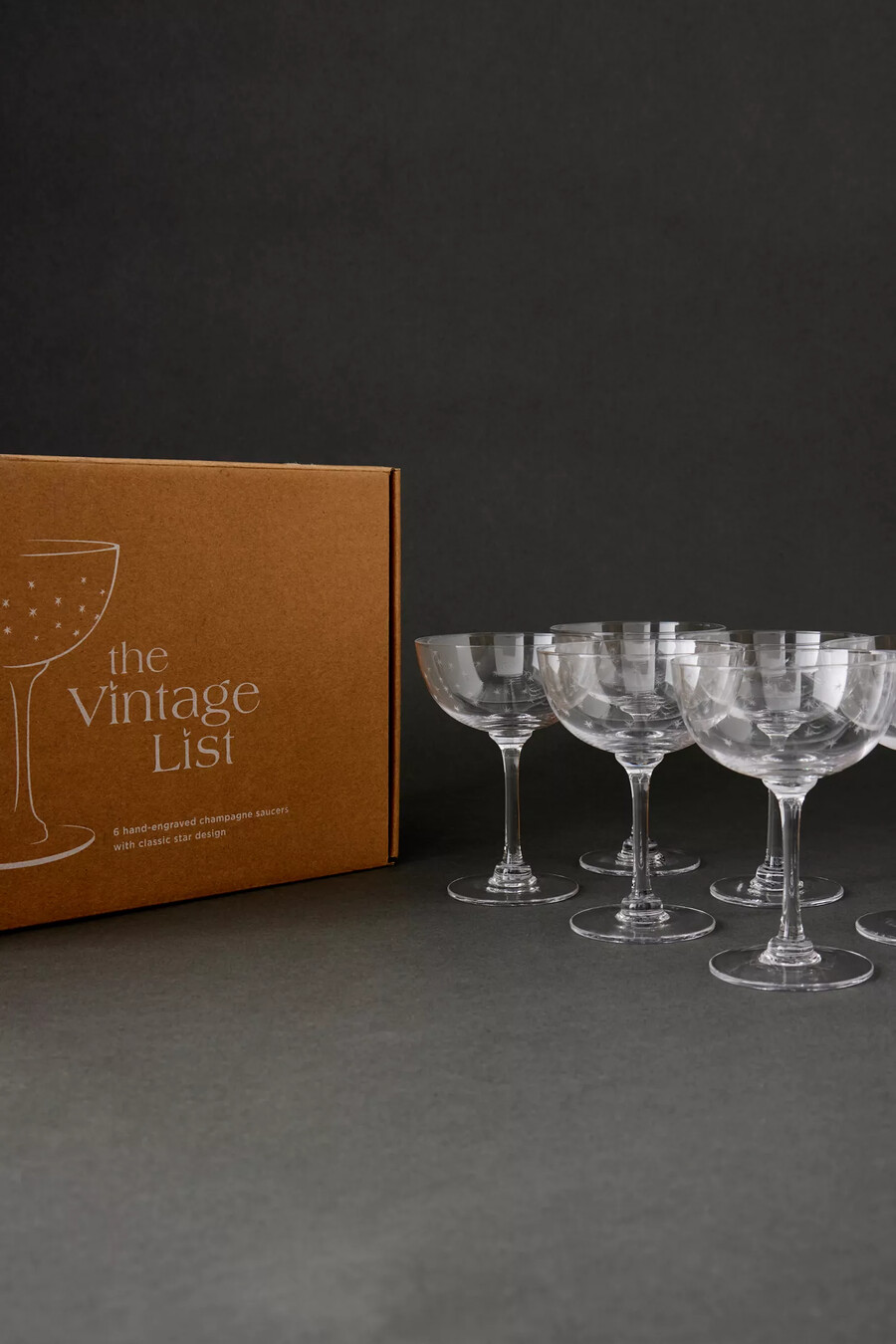 set di 6 piattini da champagne the vintage list