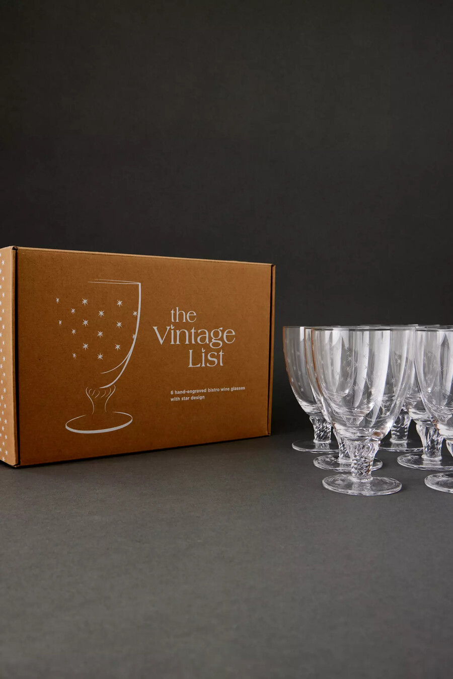 bicchieri da vino da bistrot incisi the vintage list set da 6