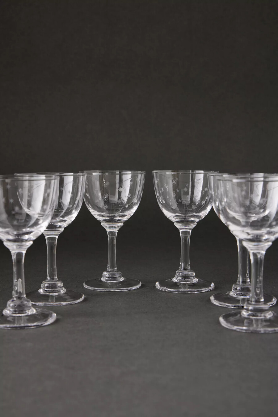 bicchieri da liquore con stelo in cristallo the vintage list set da 6