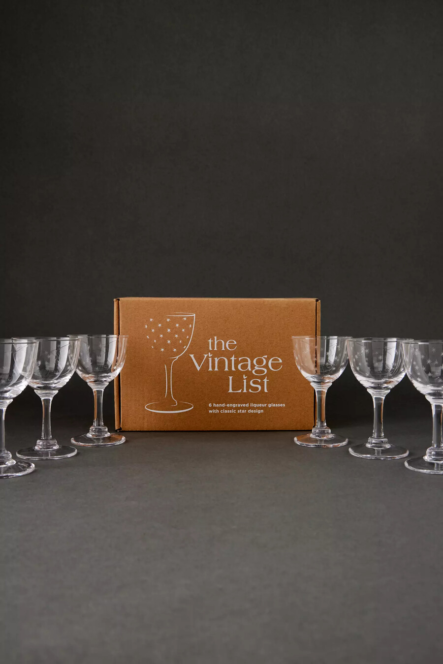 bicchieri da liquore con stelo in cristallo the vintage list set da 6