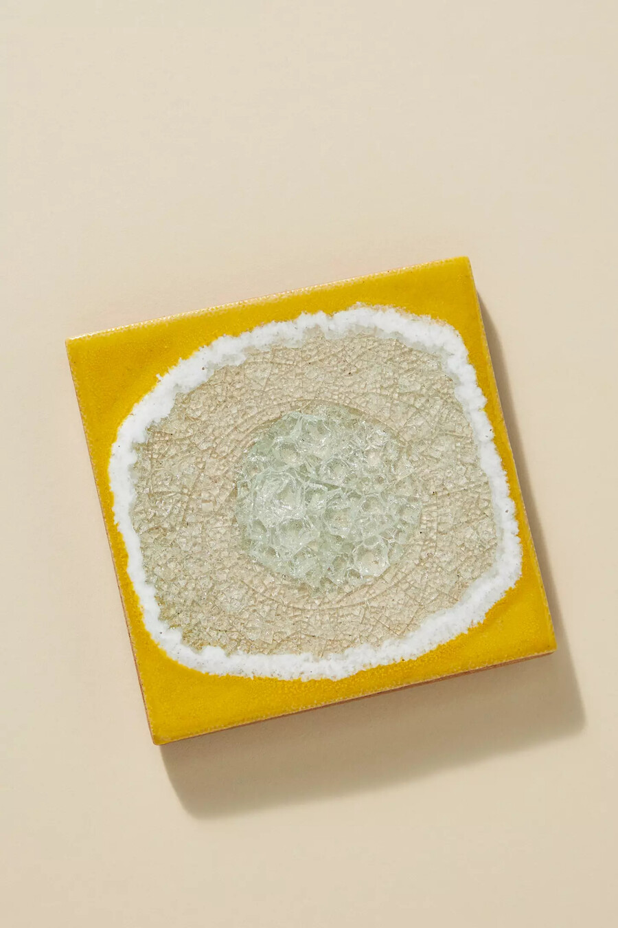 sottobicchiere quadrato in ceramica molten rock