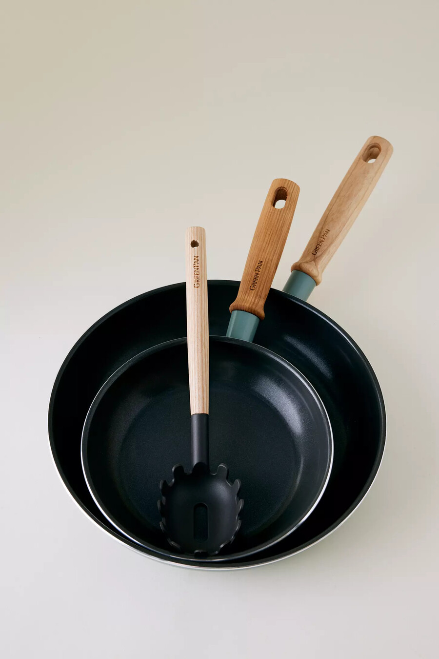 set di 3 padelle antiaderenti in ceramica greenpan mayflower