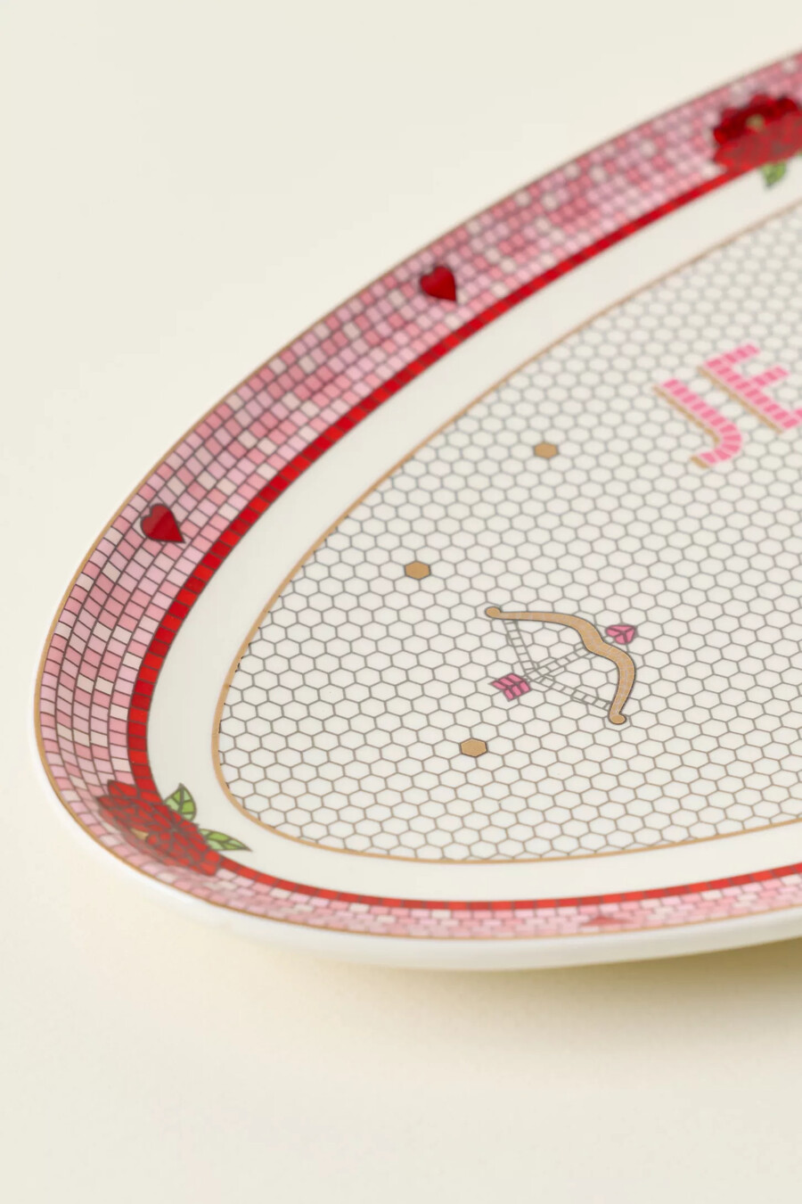 piatto in gres porcellanato bistro tile edizione di san valentino