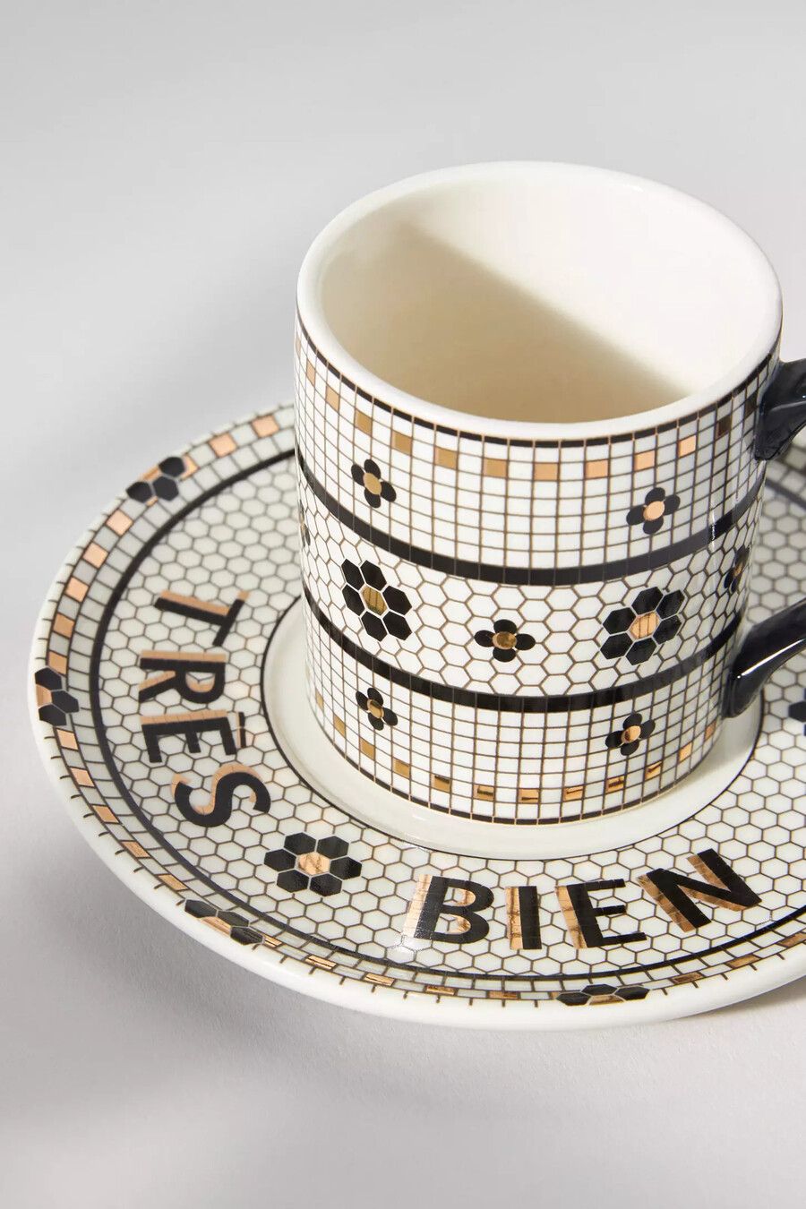 tazza da caffè espresso e piattino bistro tile