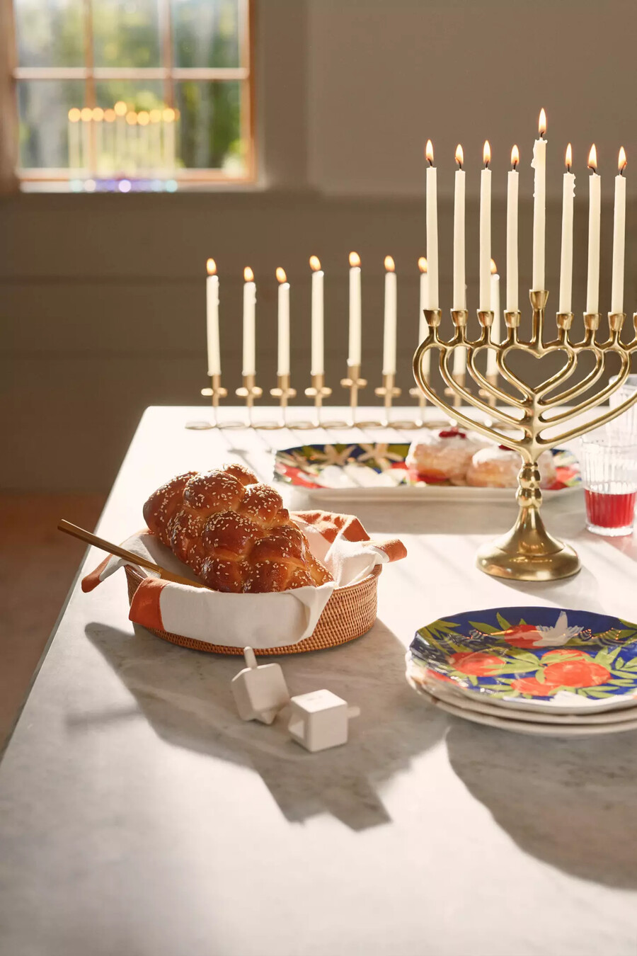 piatto da dessert in gres hanukkah di leah reena goren