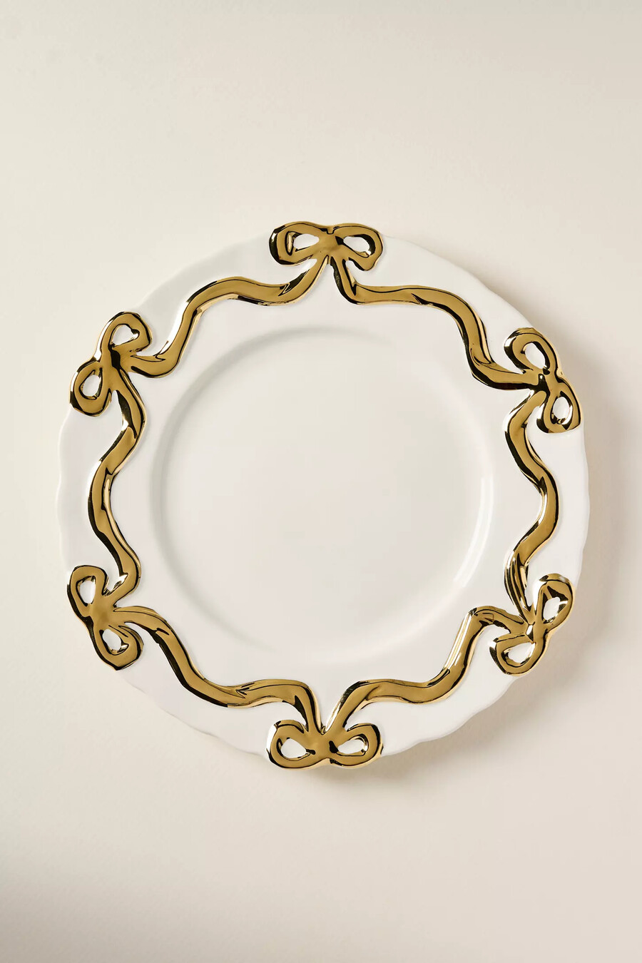 piatti da portata in gres benedita gold bow set da 4