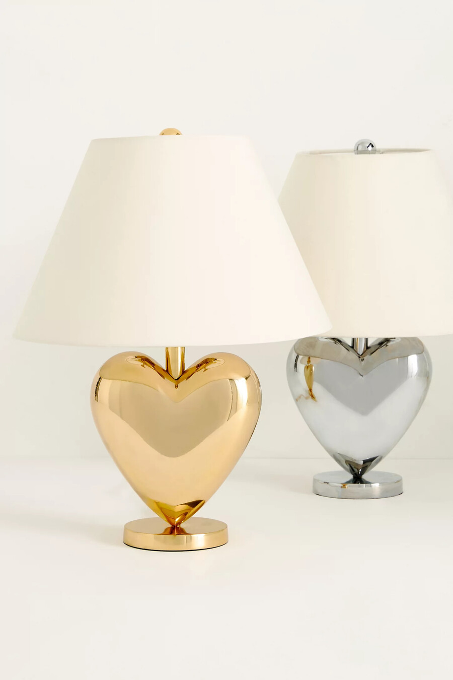 lampada da tavolo a forma di cuore metallico amor
