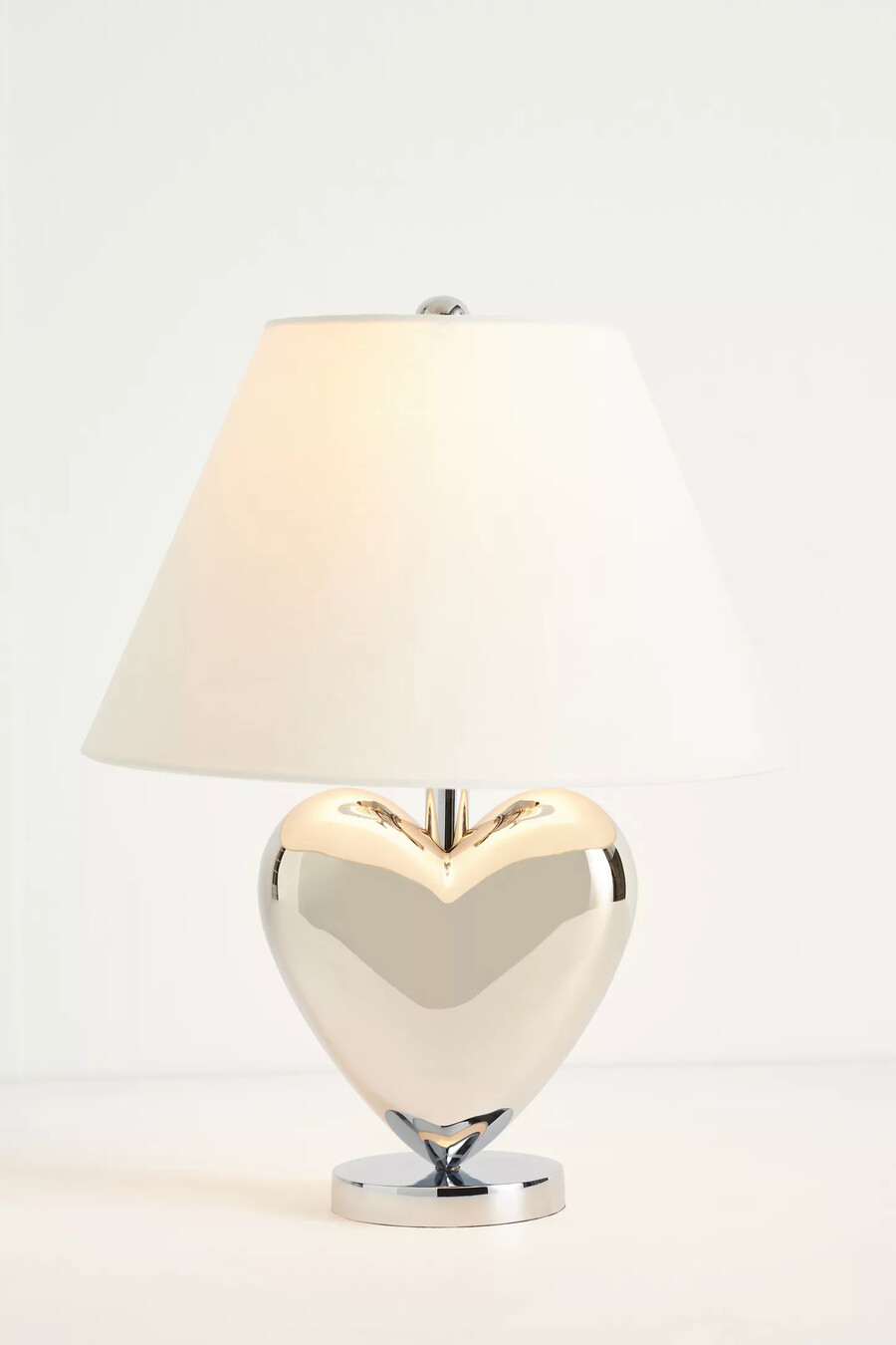 lampada da tavolo a forma di cuore metallico amor