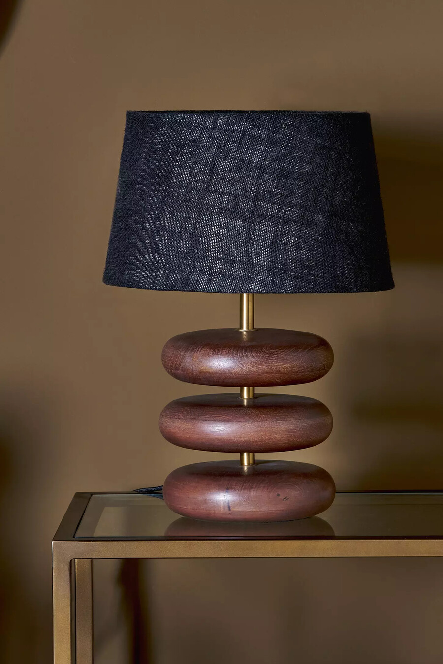 lampada da tavolo nkuku kankad in legno di mango