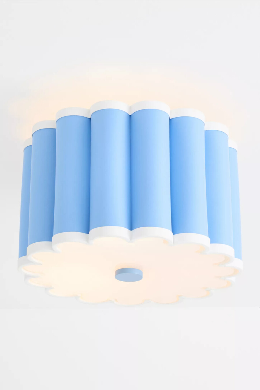 lampada da soffitto a filo in tessuto smerlato maeve