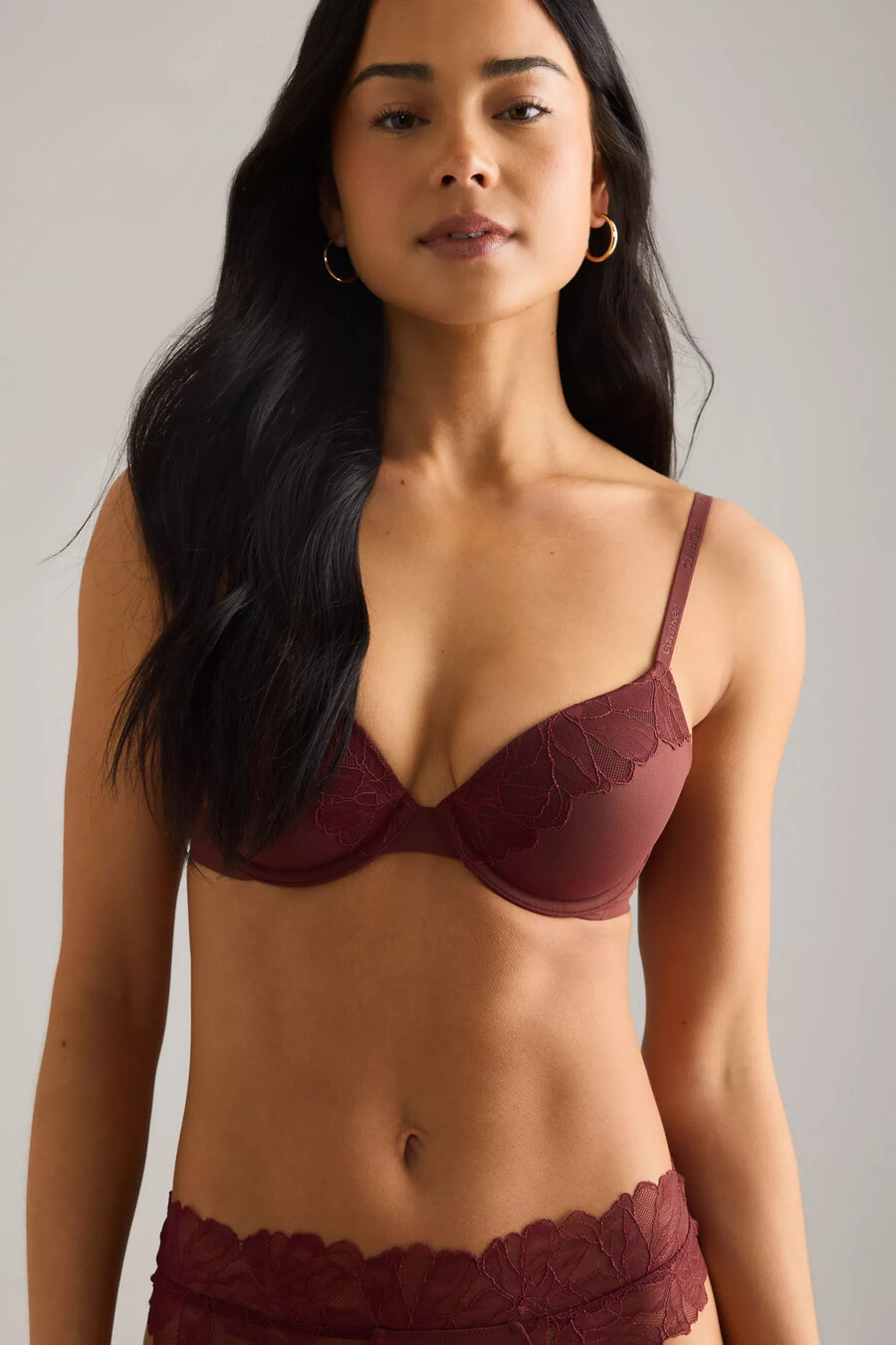 reggiseno in pizzo leggermente foderato calvin klein