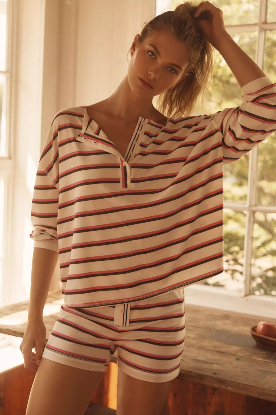 top henley a maniche lunghe briar di lyrebird