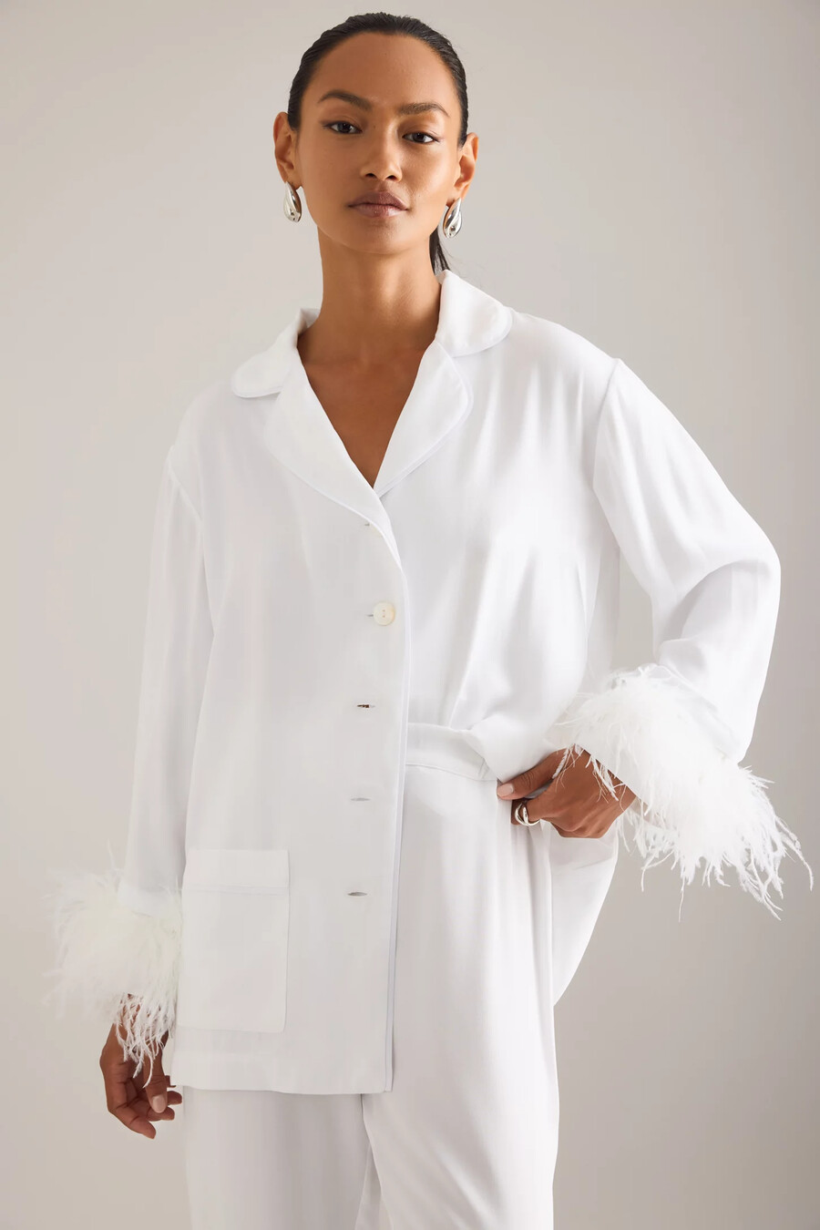 pigiama lungo sleeper party feather