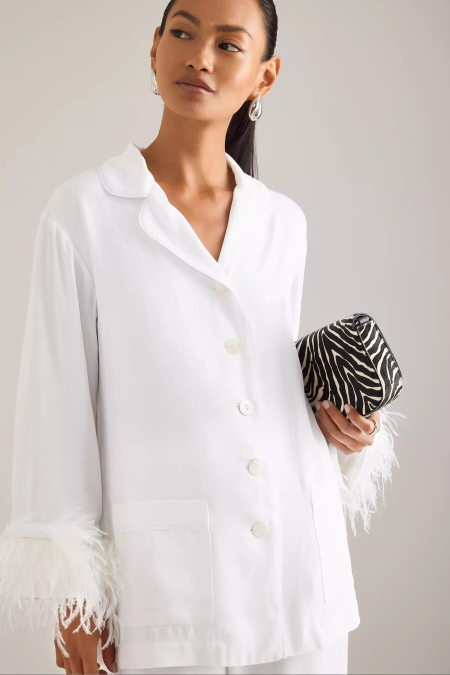 pigiama lungo sleeper party feather
