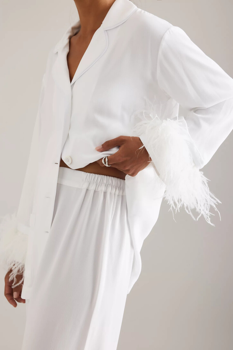 pigiama lungo sleeper party feather