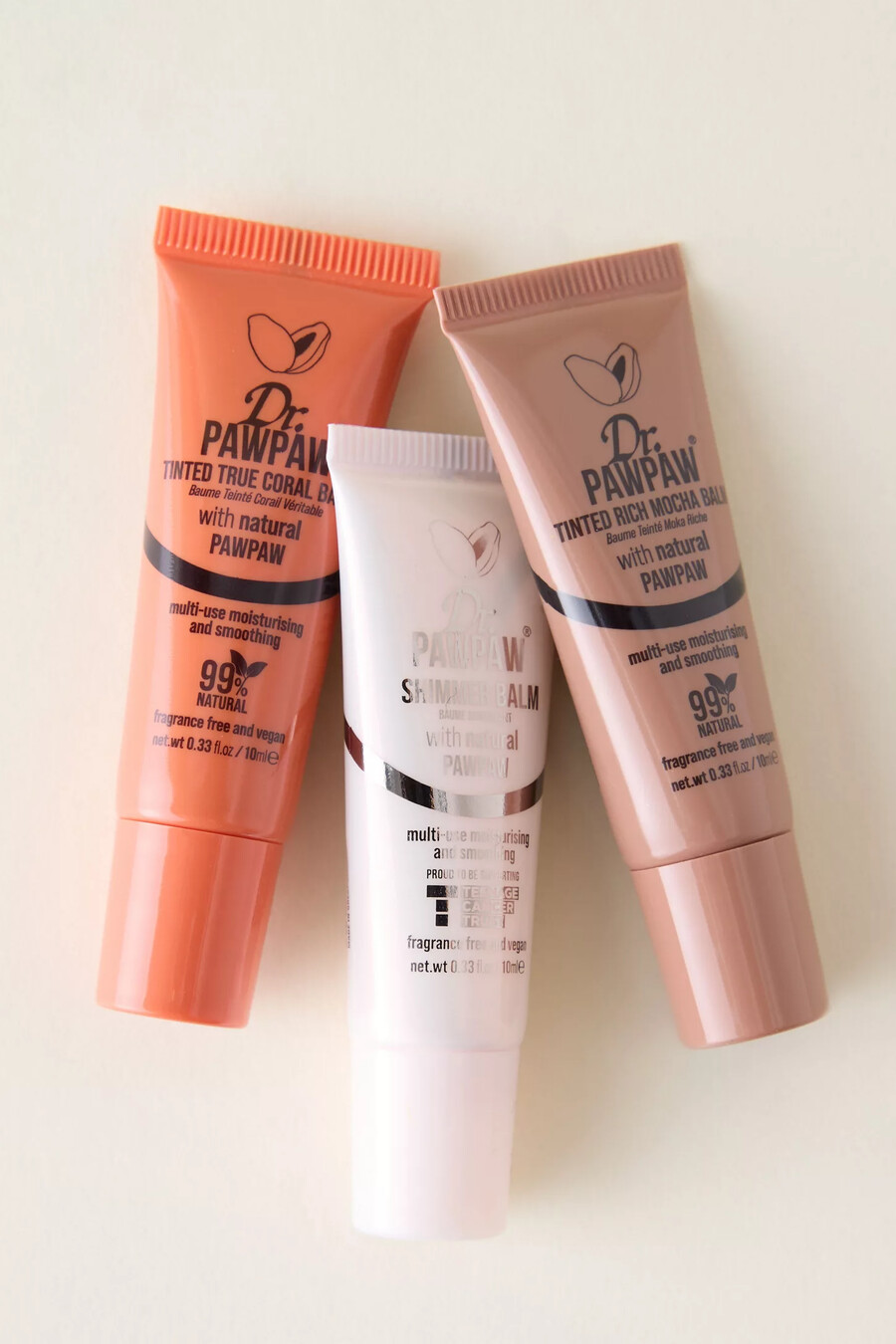 collezione di balsami labbra scintillanti dr. paw paw
