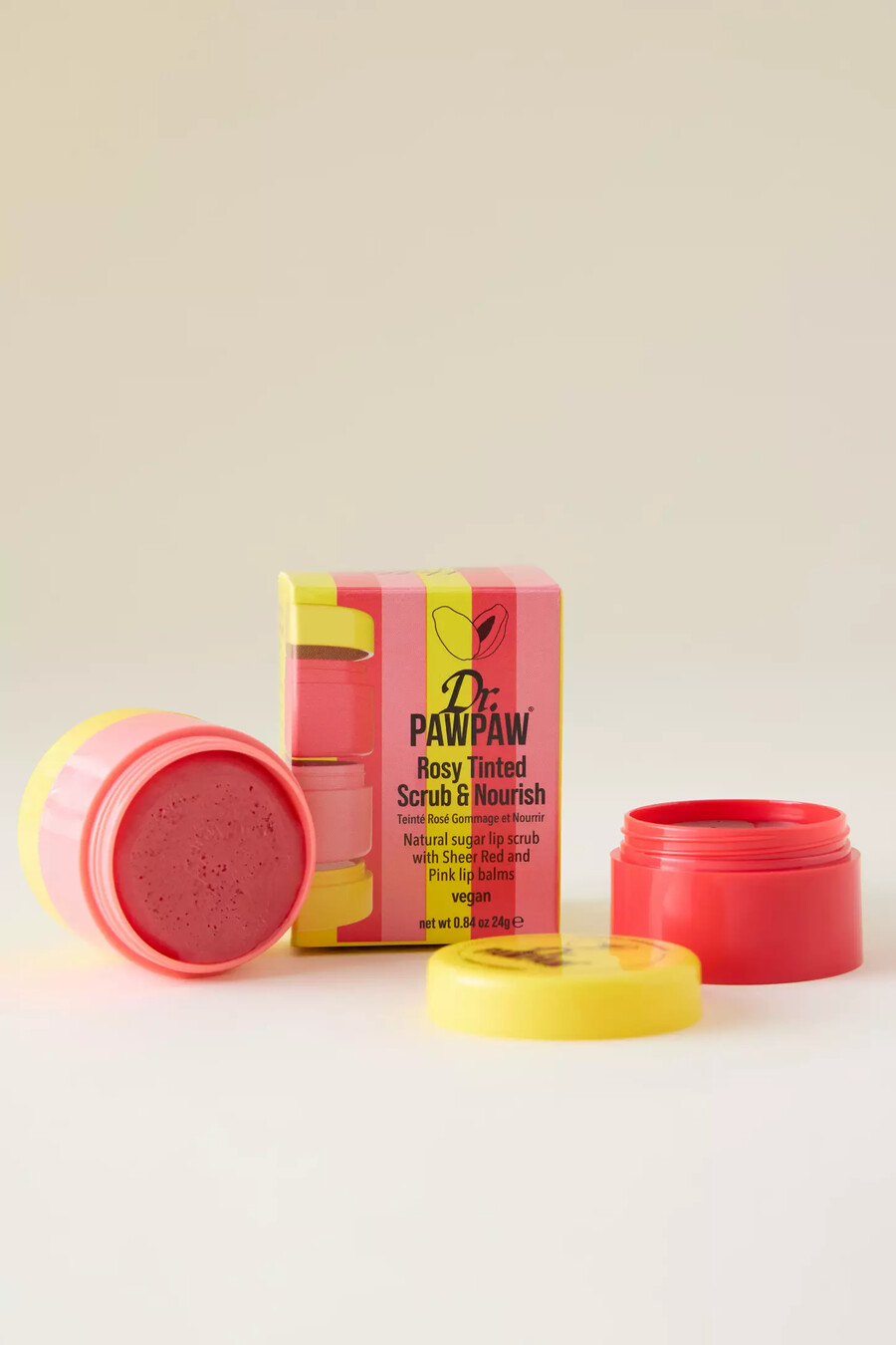 dr. paw paw rosy scrub e nutriente colorato