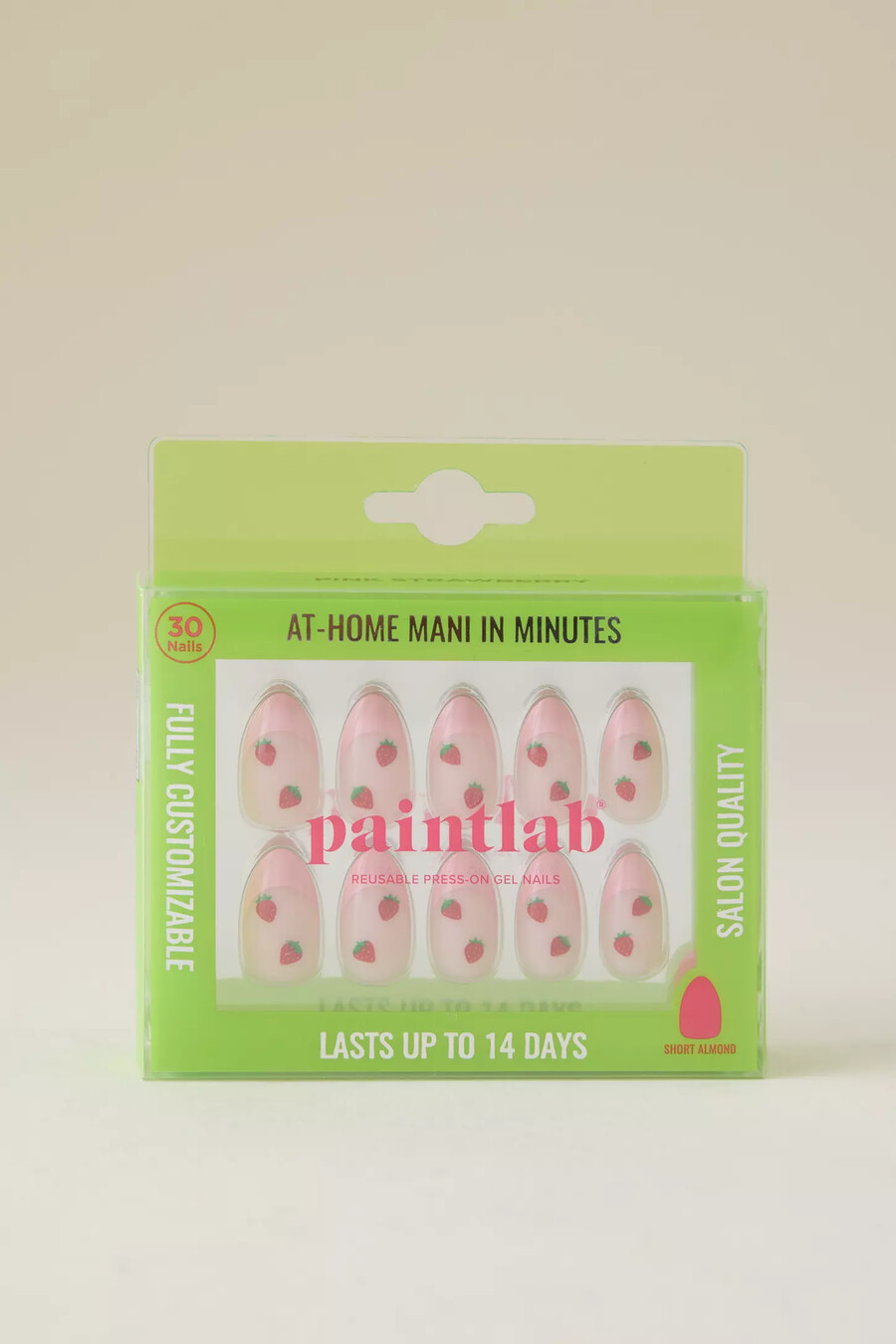 unghie finte paintlab rosa fragola