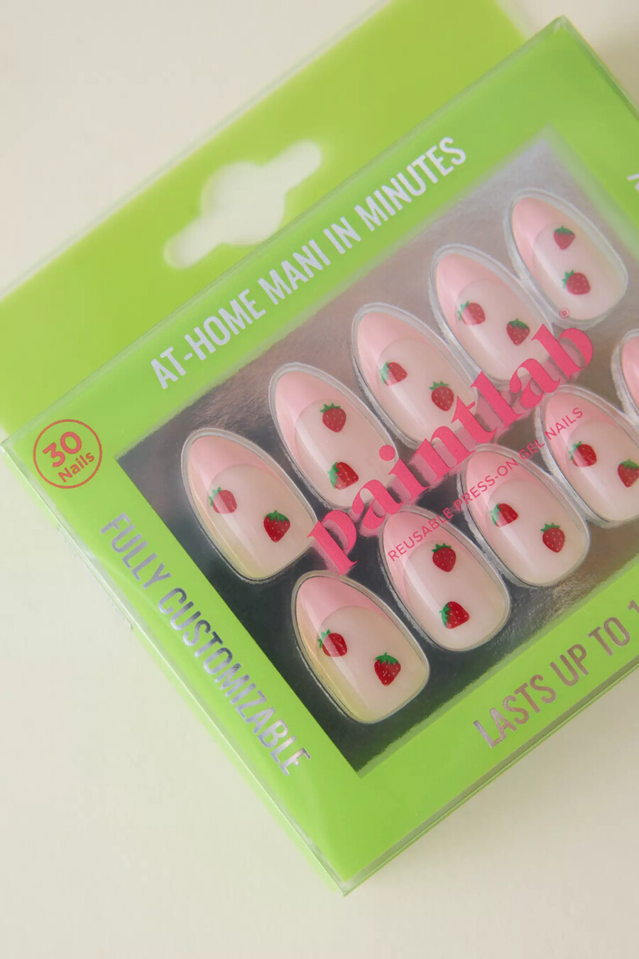 unghie finte paintlab rosa fragola