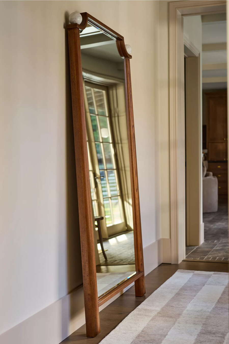 specchio in legno e pietra perry