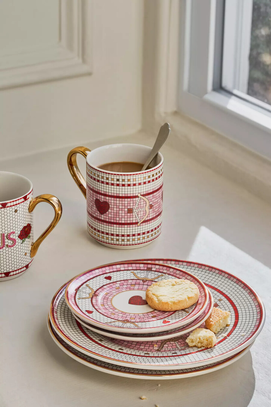 tazza in gres porcellanato bistro tile love edition