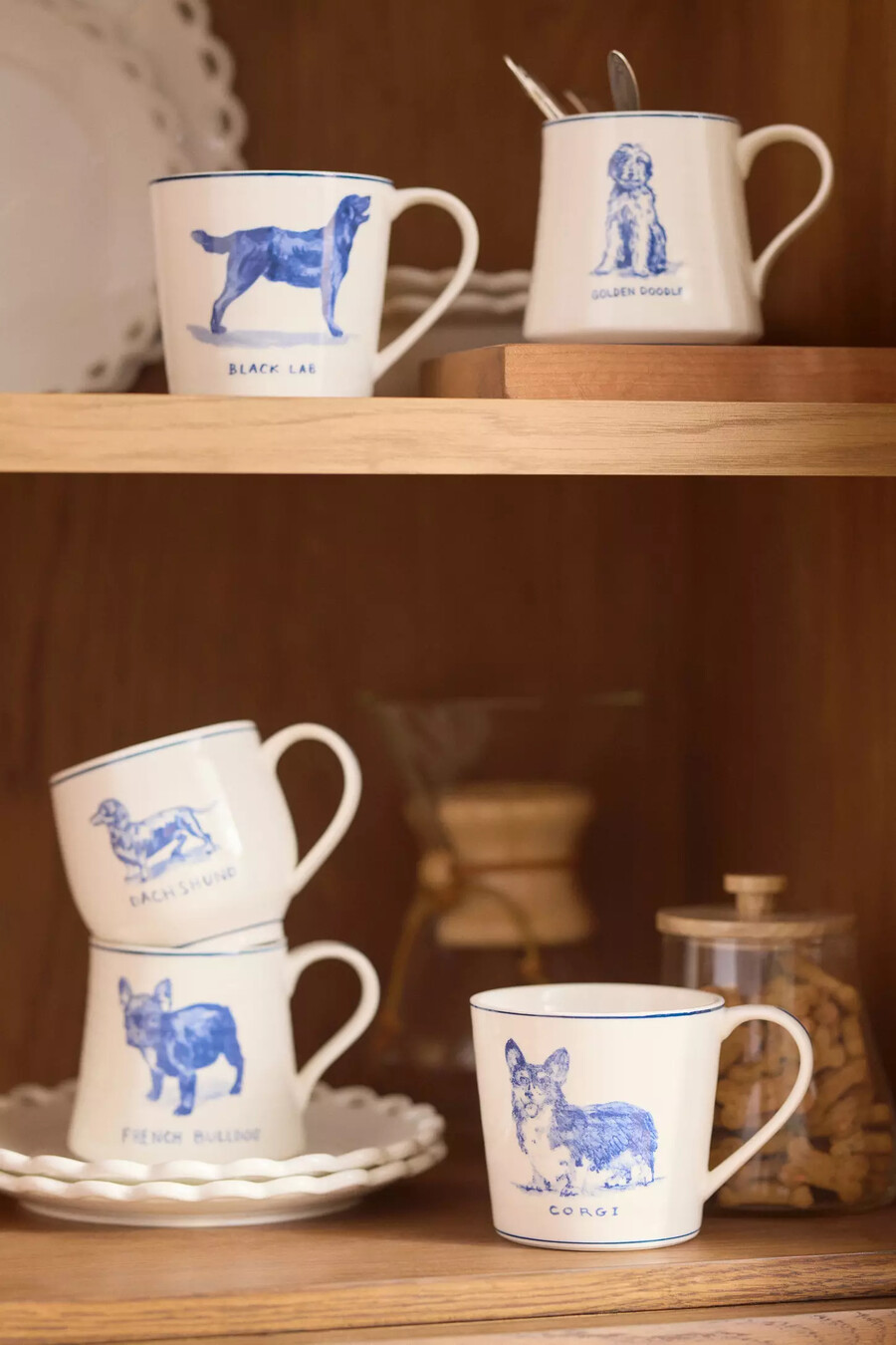 tazza in gres a forma di cane molly hatch
