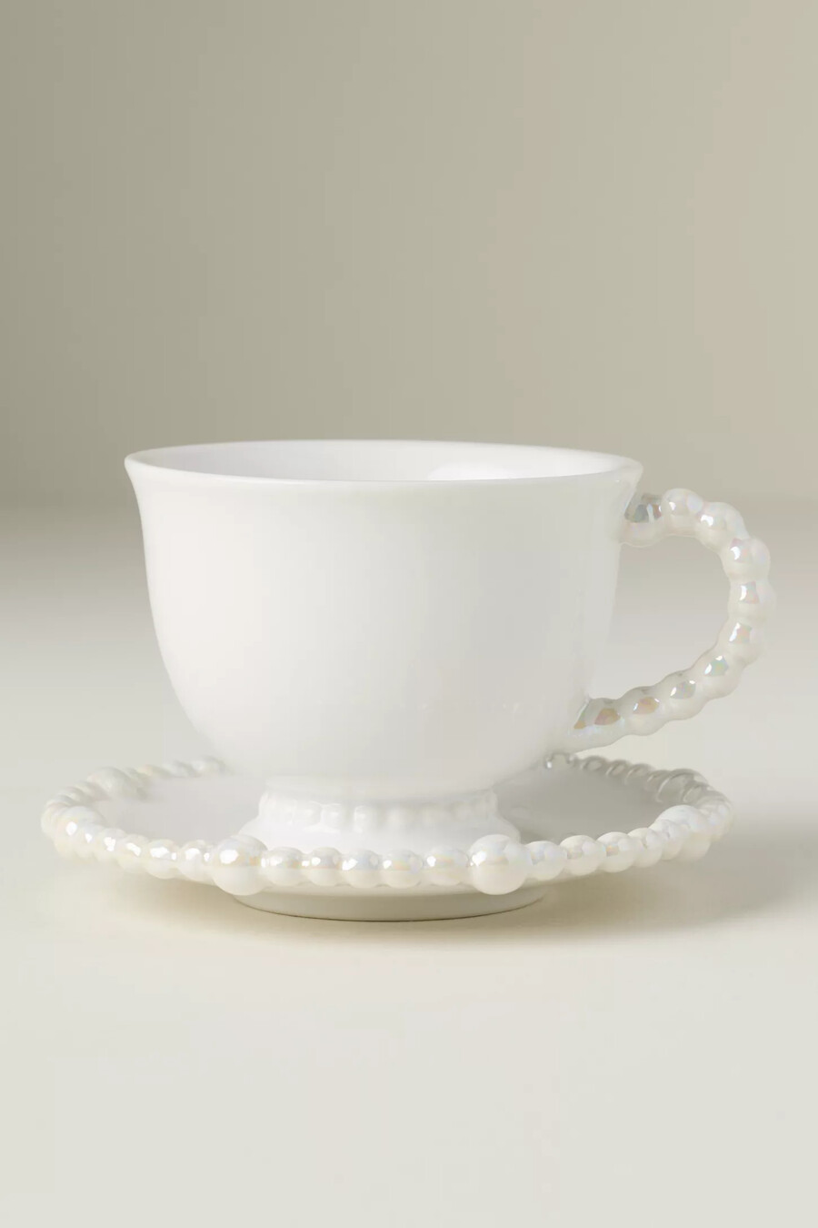 tazza da caffè espresso e piattino in gres perla