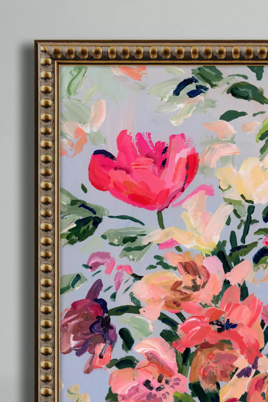 fiori rosa in vaso di terracotta di kt smail wall art