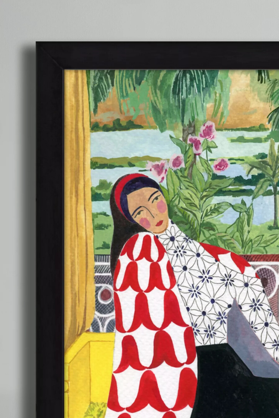 seated lady 4 di sharan ranshi wall art