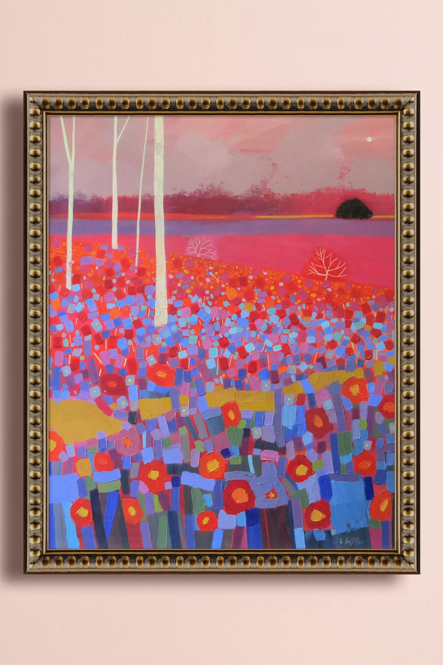 decorazione da parete papaveri al tramonto di giuliana lazzerini