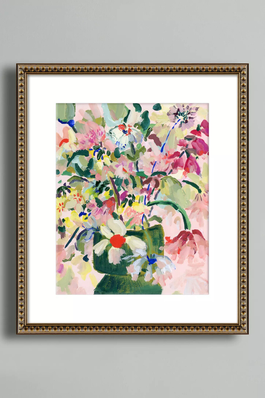 fiori di campo in vaso verde n. 1 di kt smail wall art