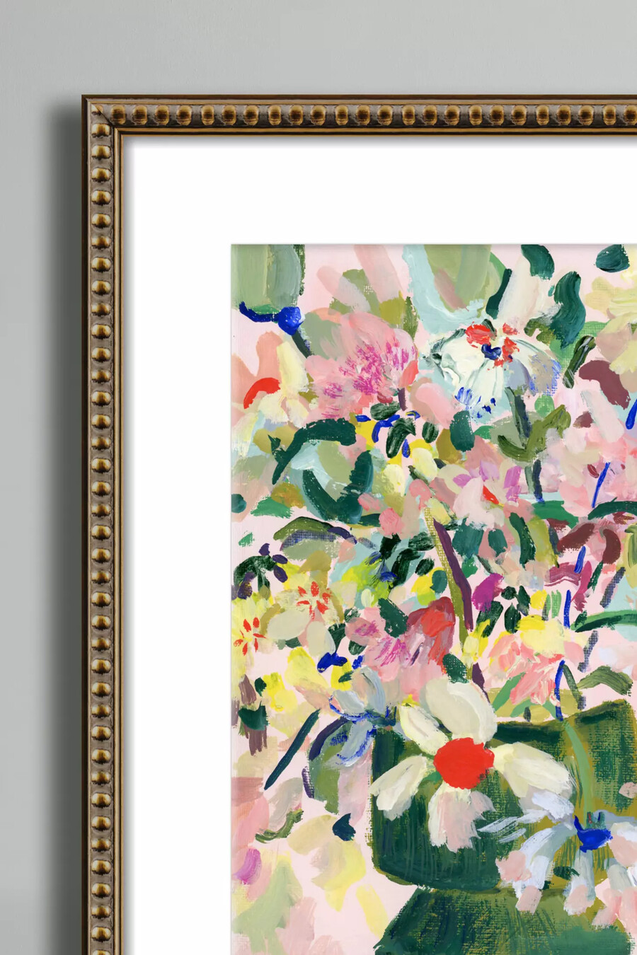 fiori di campo in vaso verde n. 1 di kt smail wall art