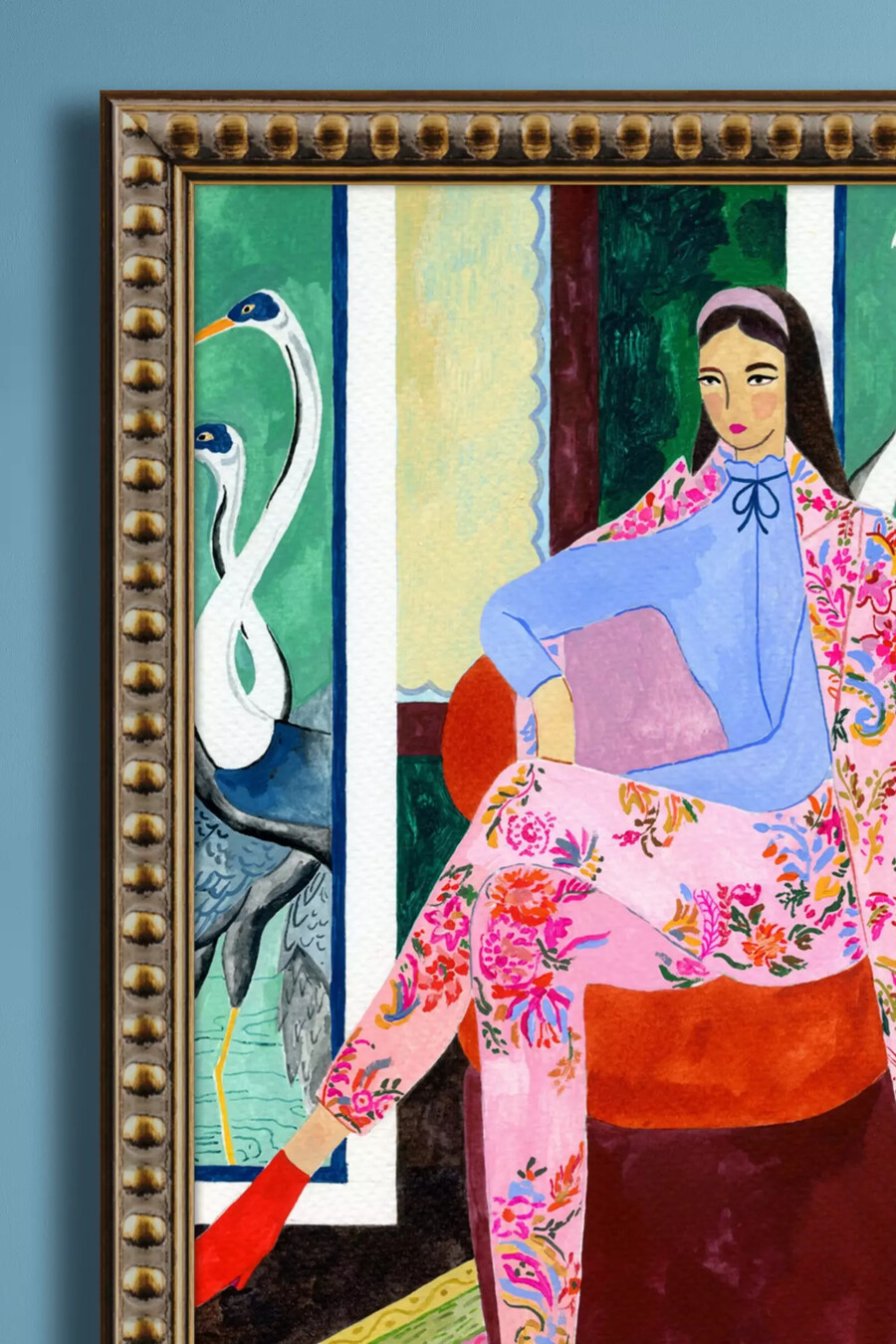 seated lady 3 di sharan ranshi wall art