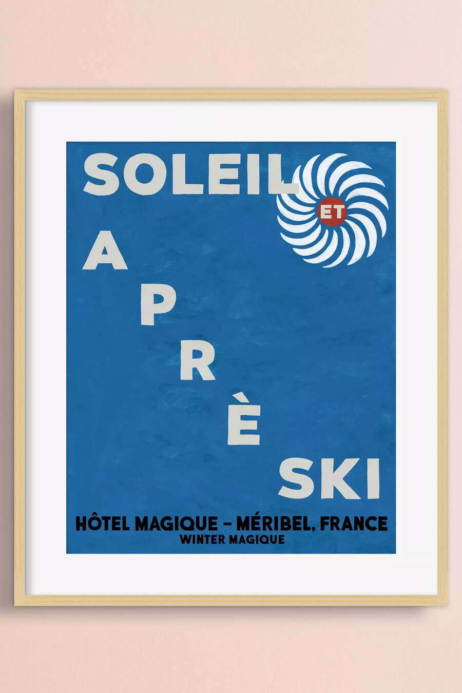 arte da parete con cornice soleil et après-ski