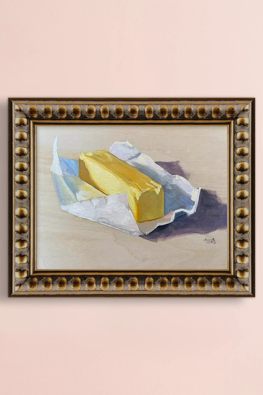 tutto è migliore con larte murale con cornice butter