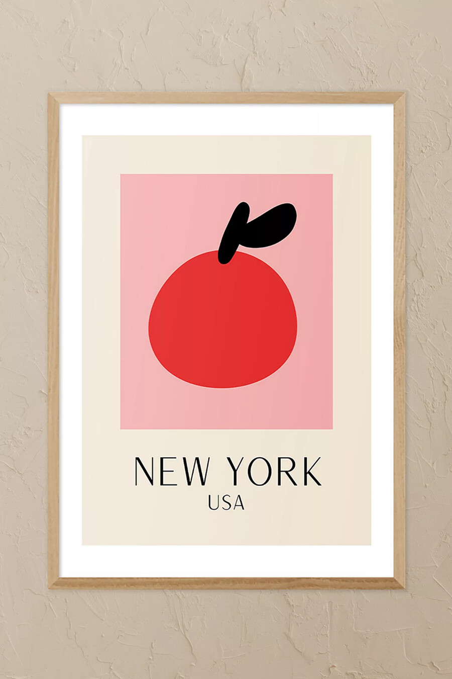 east end prints new york oak - stampa artistica da parete con cornice