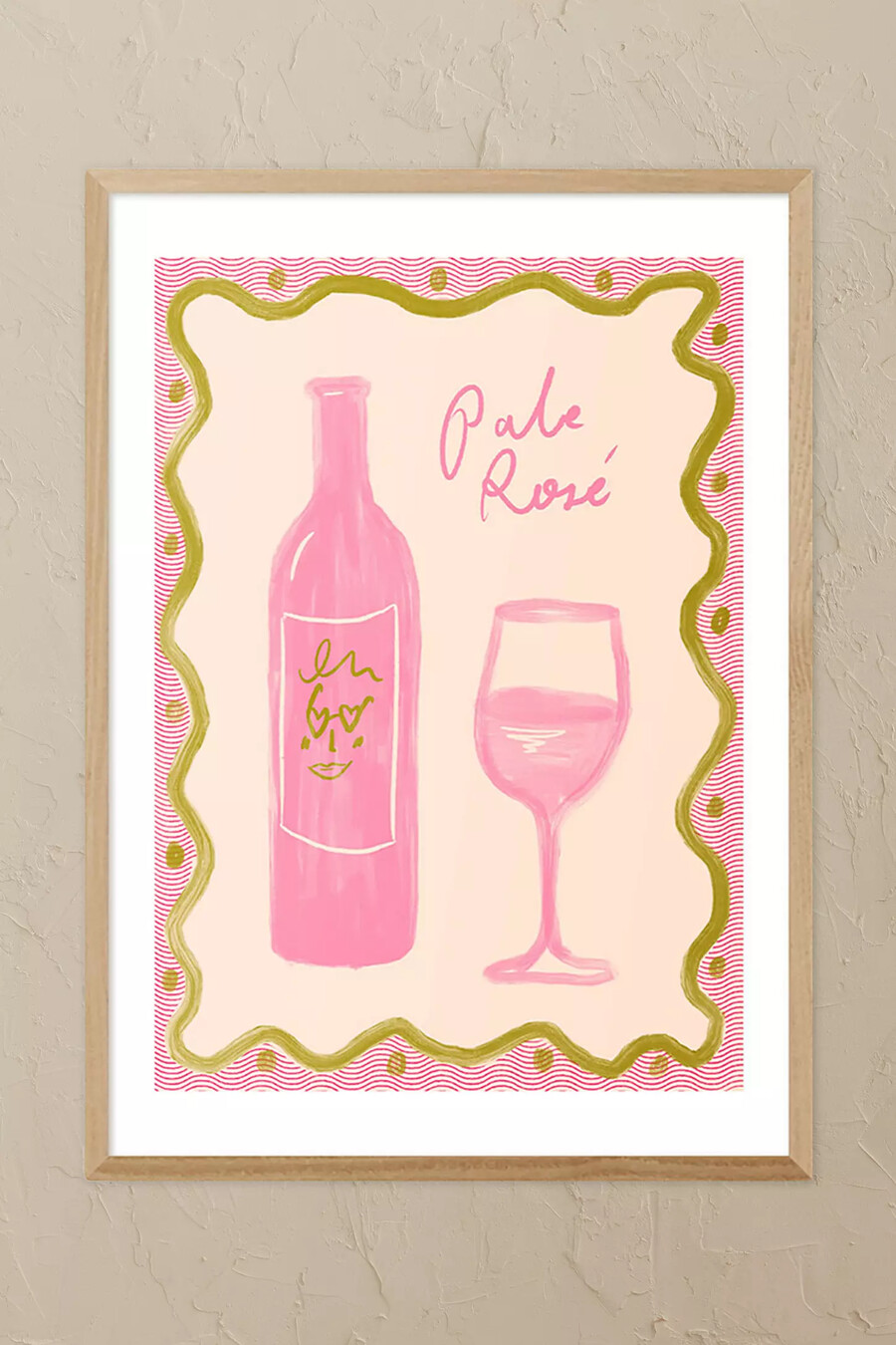 east end prints pale rose oak - stampa artistica da parete con cornice