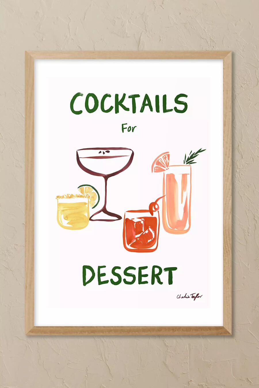 stampa artistica da parete con cocktail per dessert di east end prints