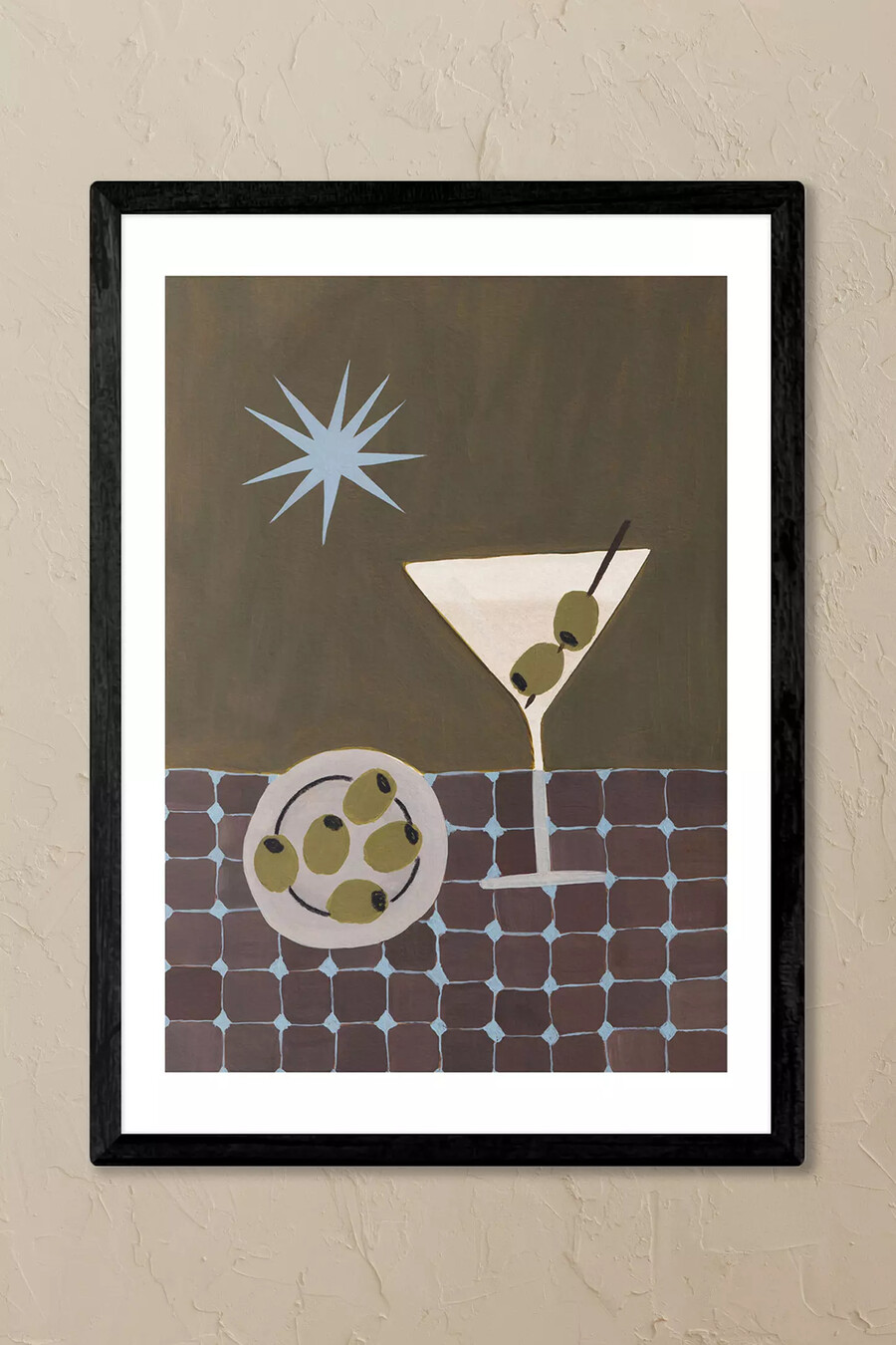 east end prints extra dirty martini - stampa artistica da parete con cornice