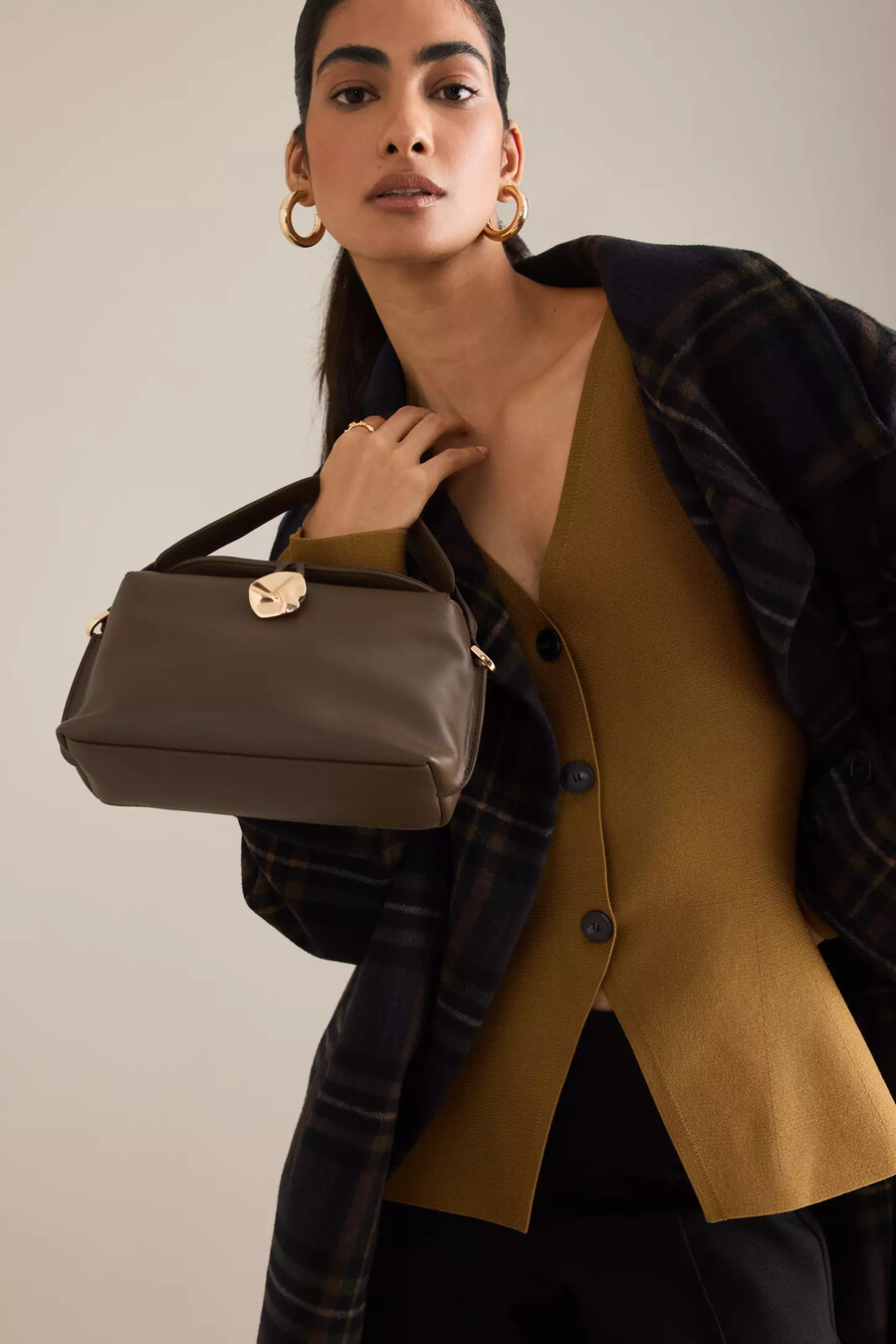 mini borsa a tracolla in pelle hanna di flattered