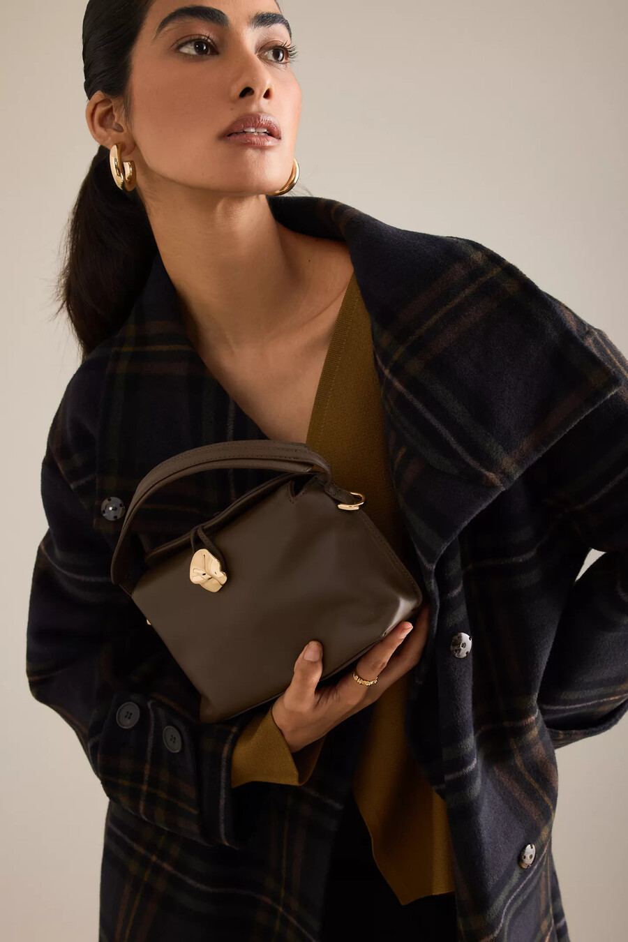 mini borsa a tracolla in pelle hanna di flattered