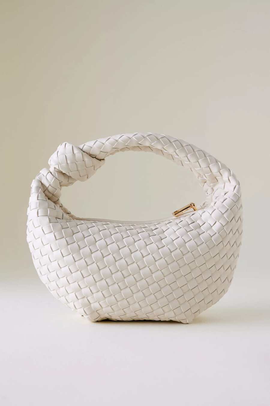 borsa a tracolla in similpelle intrecciata larissa di melie bianco