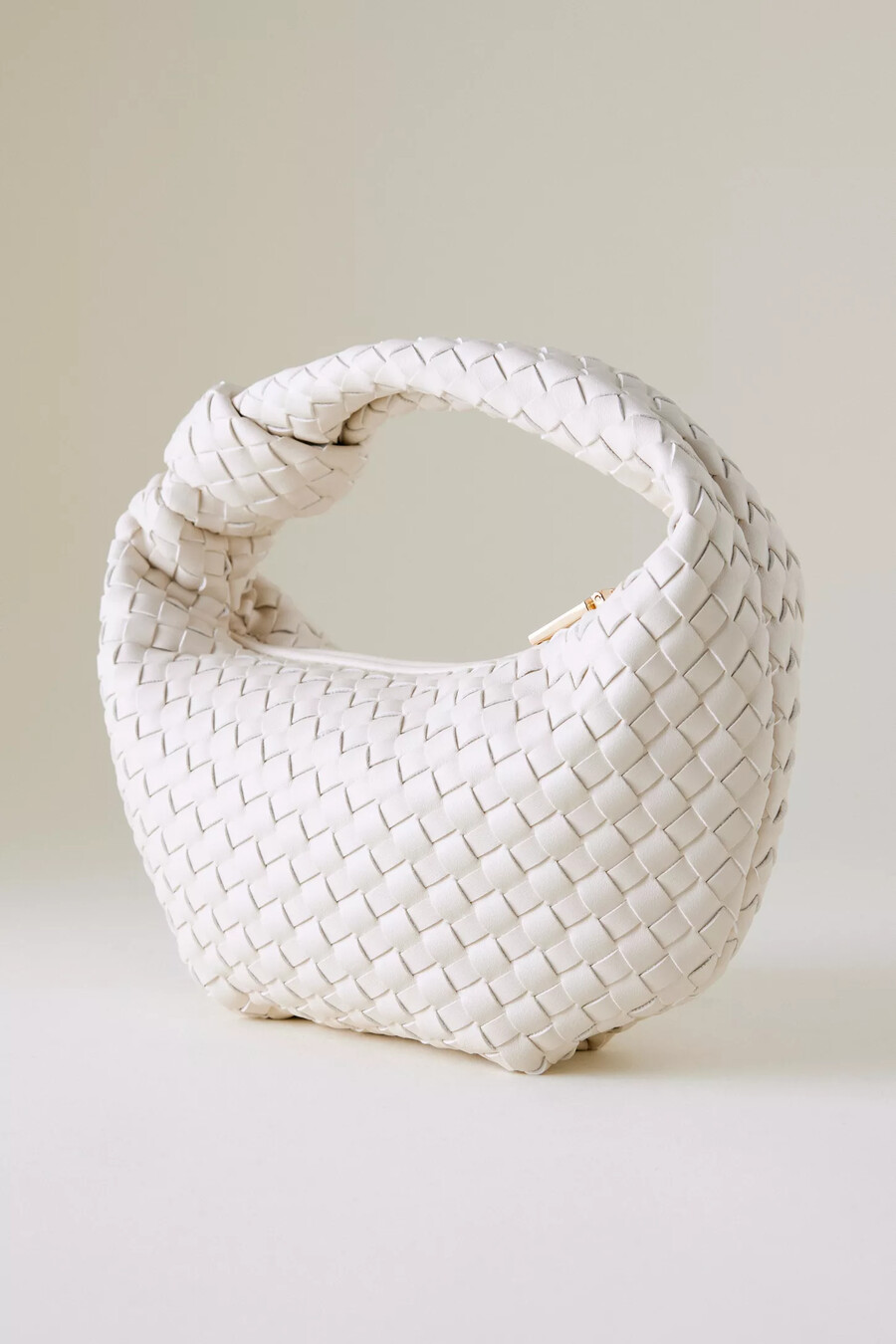 borsa a tracolla in similpelle intrecciata larissa di melie bianco