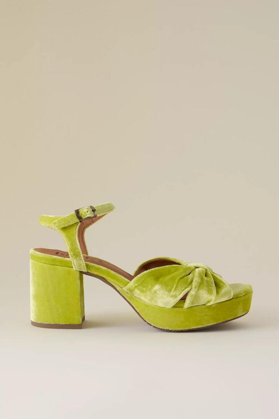 scarpe con plateau in velluto chilli di esska