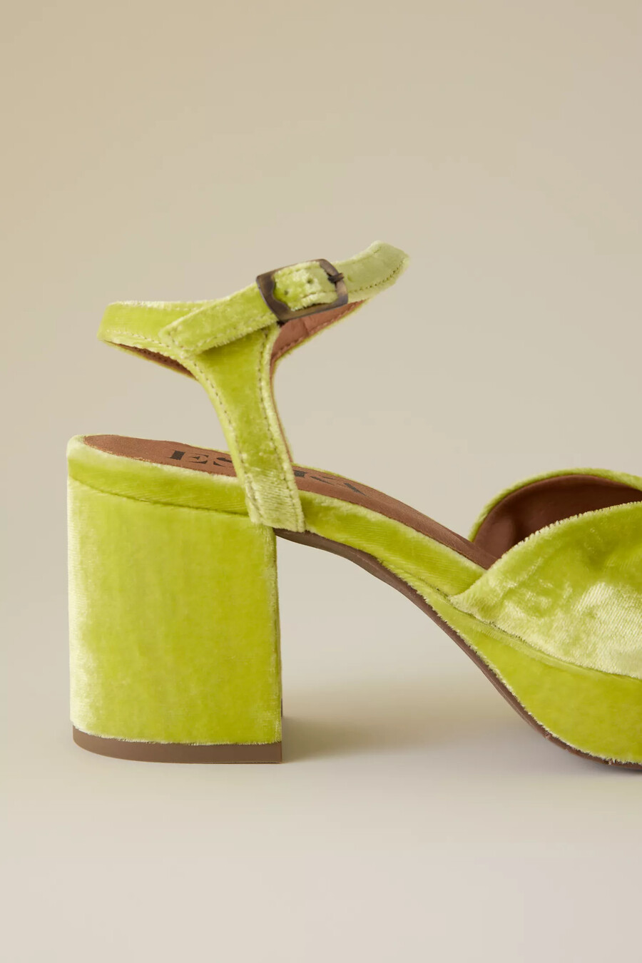 scarpe con plateau in velluto chilli di esska
