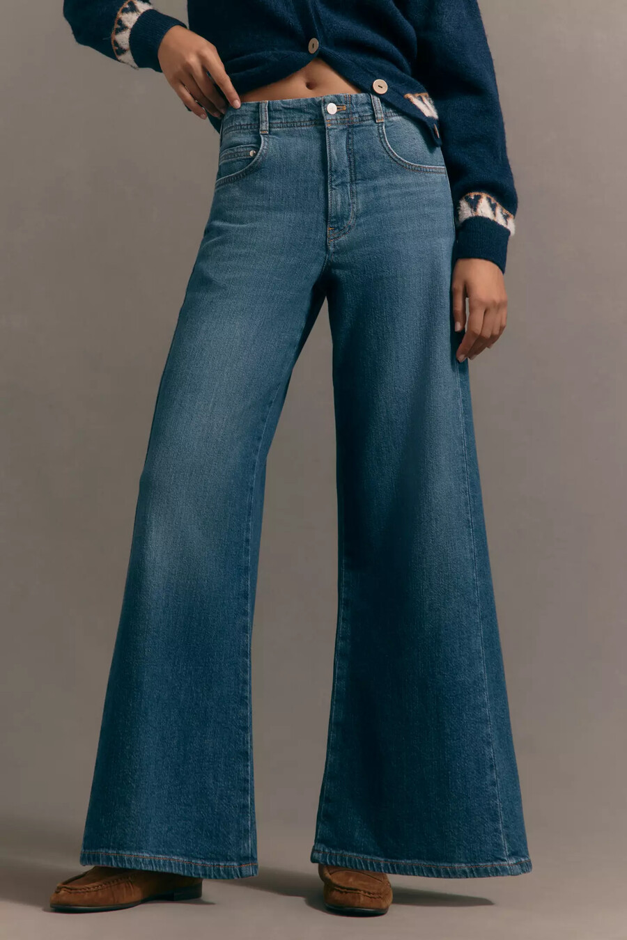 jeans a zampa adi mid-rise di pilcro