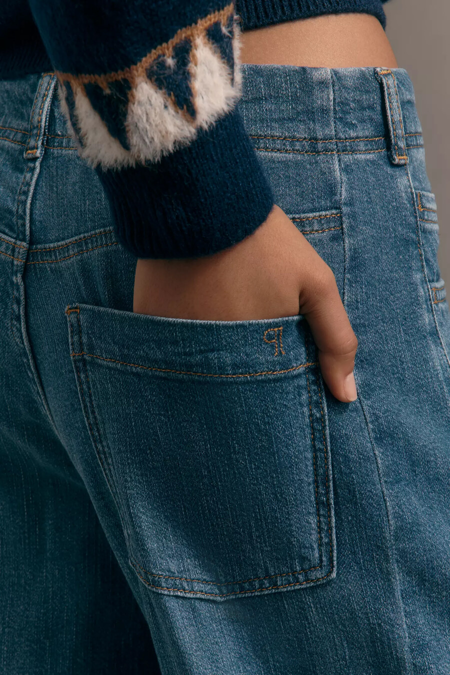 jeans a zampa adi mid-rise di pilcro