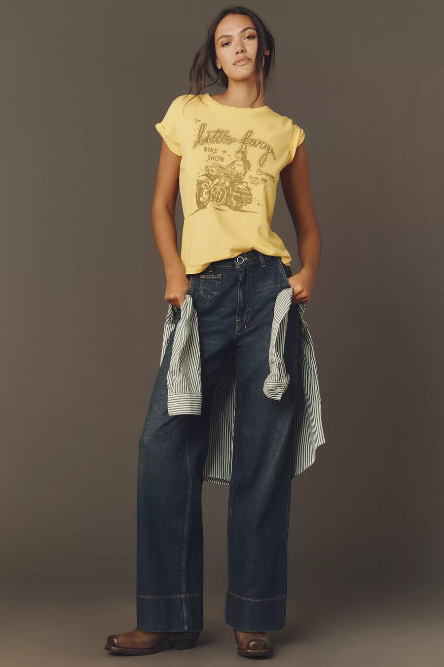jeans a zampa a vita alta pilcro gilligan